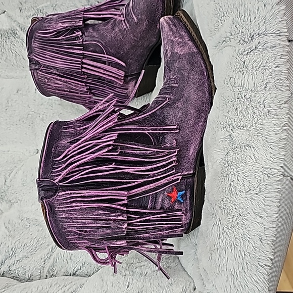 ROPER FRINGE BOOT- PURPLE 7.5 NEW - Picture 8 of 16